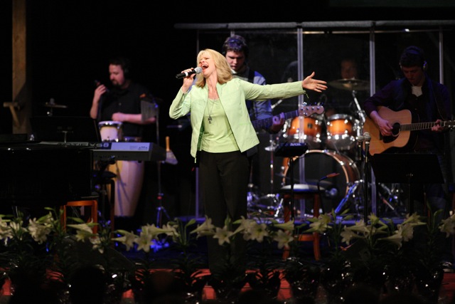 Kim Singing In Worship At Mt. Pleasant Christian Church