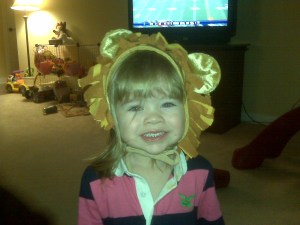 "The Lion" - Here's Mara J Trying On Her Halloween Costume - ADORABLE!!